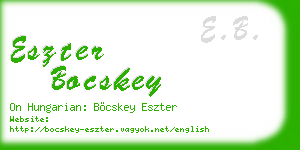 eszter bocskey business card